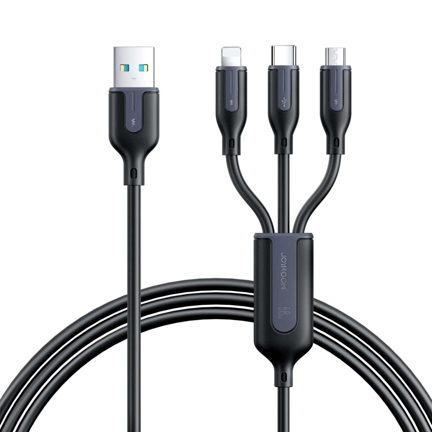 Joyroom S-1T3018A15 3.5A 3.5A Lightning+Type-C+Micro 3-in-1 Charging Cable 0.3M/1.2M/2M