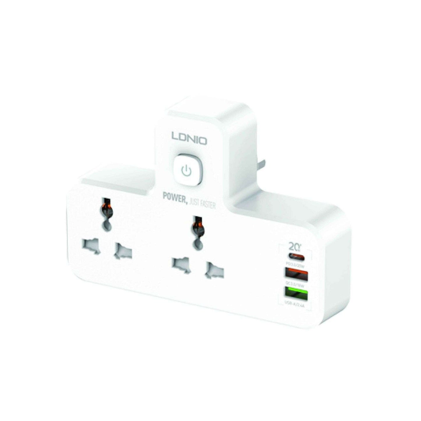 LDNIO SC2311 20W 2 Port + 1 PD + 1 QC 3.0 + 1 USB Universal Power Socket – White