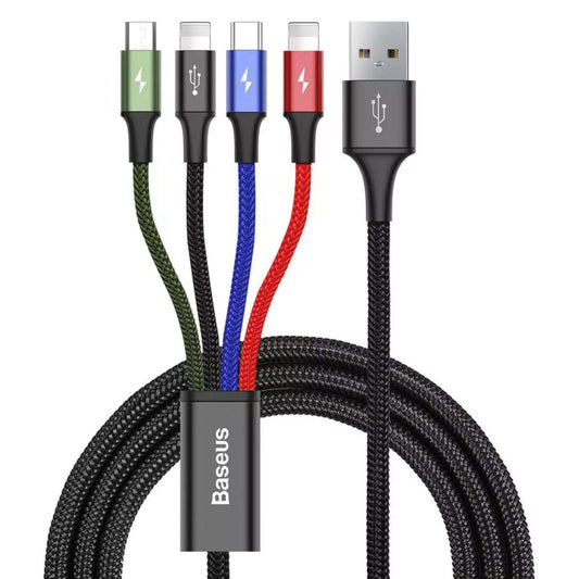 Baseus Fast 4-in-1 Cable For iPhone + Type-C (2) + Micro 3.5A 1.2m