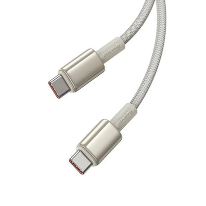 Baseus Tungsten Gold Fast Charging Data Cable Type-C to Type-C 100W 1m