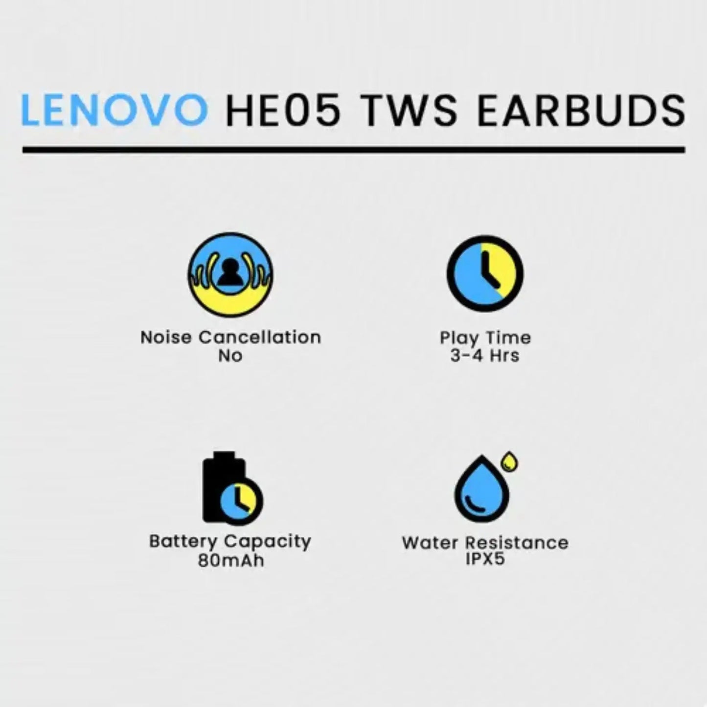 Lenovo HE05 Neckband Bluetooth