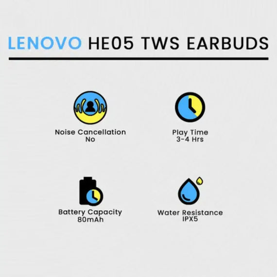 Lenovo HE05 Neckband Bluetooth
