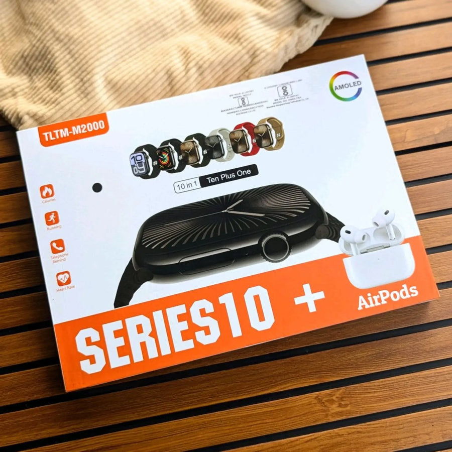 TLTM-M2000 Series 10 with Earbuds 10 in 1 Smart Watch