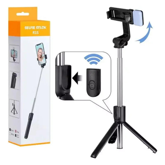Tripod Selfie Stick (R1S) 3 in 1 Bluetooth Remote Control Tripod Selfie Stick
