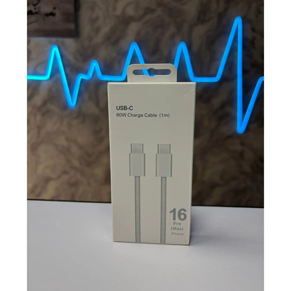 iPhone 16 Pro Max 60W Type C To C PD Fast Charging Nylon Cable