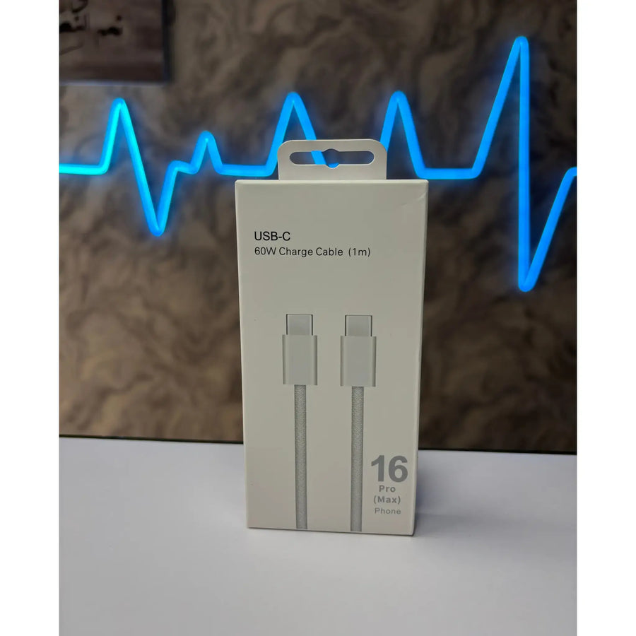 iPhone 16 Pro Max 60W Type C To C PD Fast Charging Nylon Cable