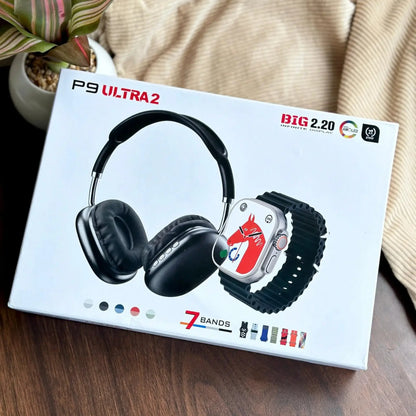 P9 ULTRA 2 SMART WATCH COMBO WITH HEADPHONES